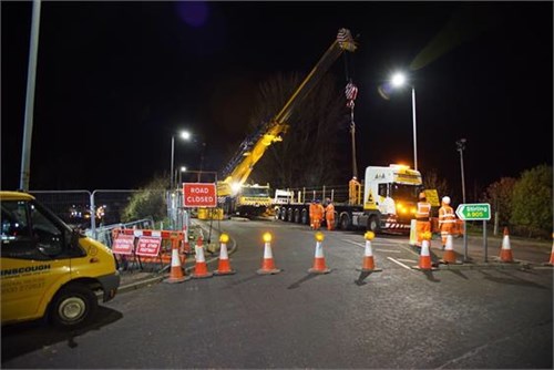 Kerse Road closure bridge works 2