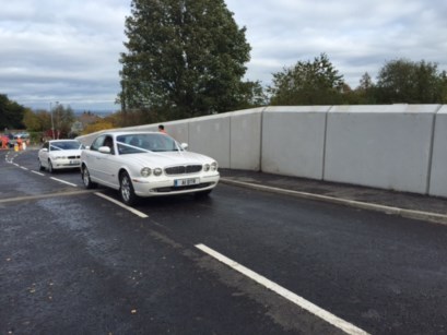Polmont bridge re-opens - First car over