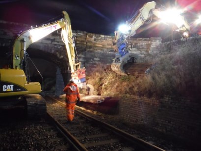 Bridge demolition at Philpstoun over Christmas