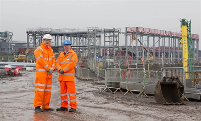 Transport minister Derek Mackay joins NR route MD Phil Verster at Gateway