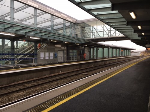 Edinburgh Gateway Bridge from platform